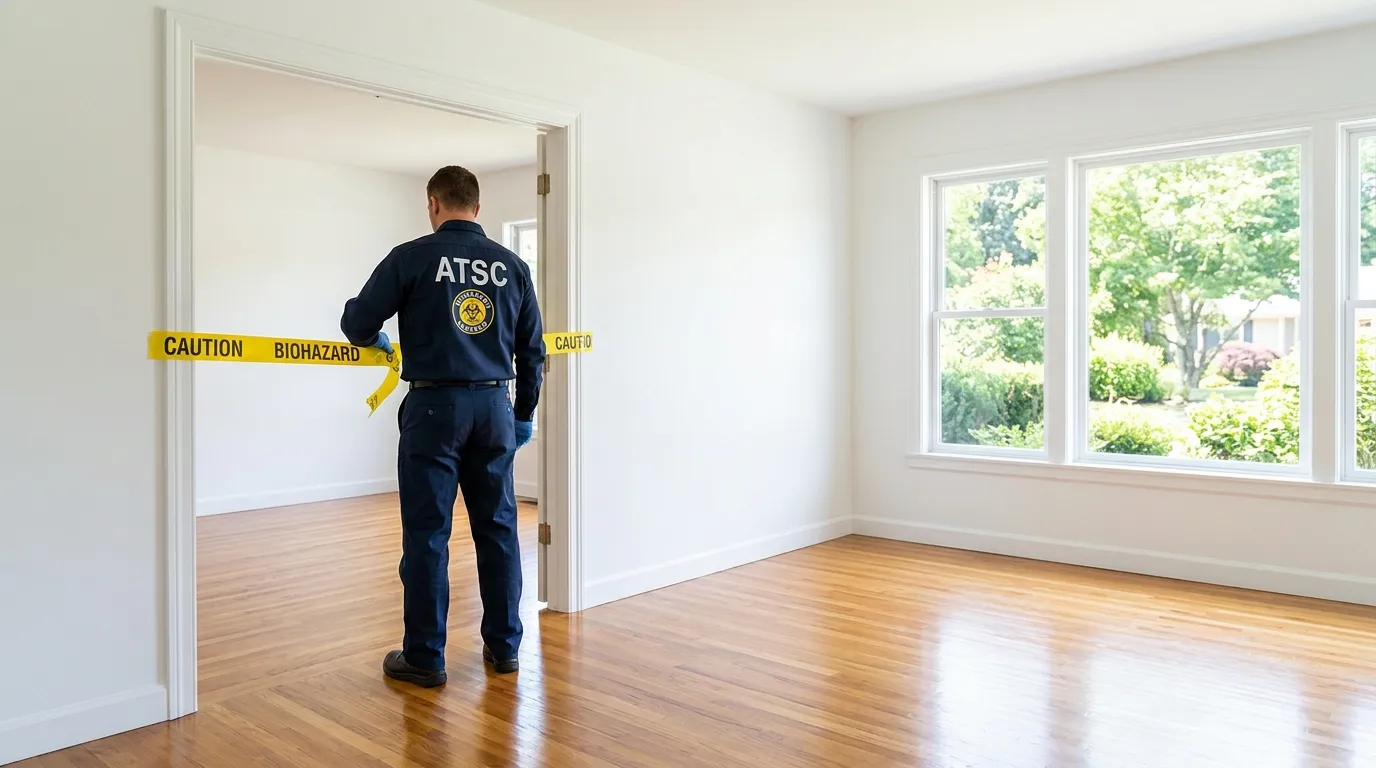 Certified biohazard cleanup crew performing Decomposition Cleanup in Bath